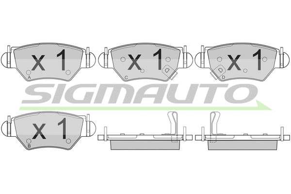 Brake Pad Set, disc brake (SPA812)