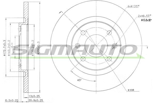 Brake Disc (DBB000S)