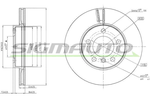 Brake Disc (DBC122V)