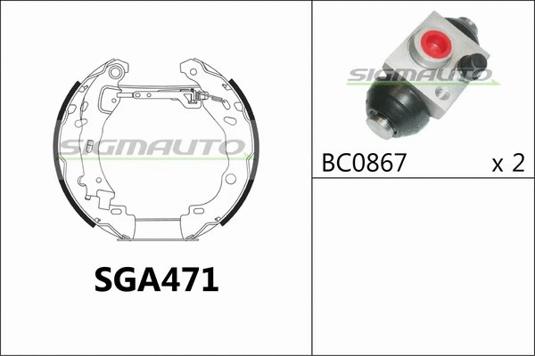 Brake Shoe Set (SGA471)