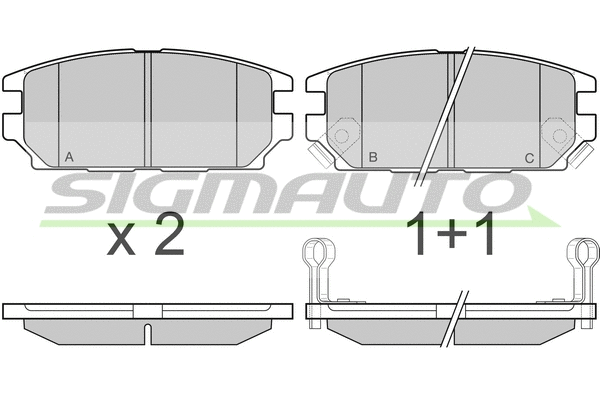 Brake Pad Set, disc brake (SPB034)