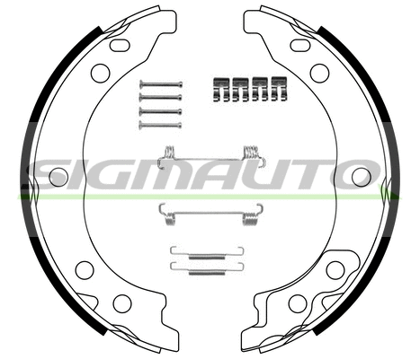 Brake Shoe Set, parking brake (SFA187-1)