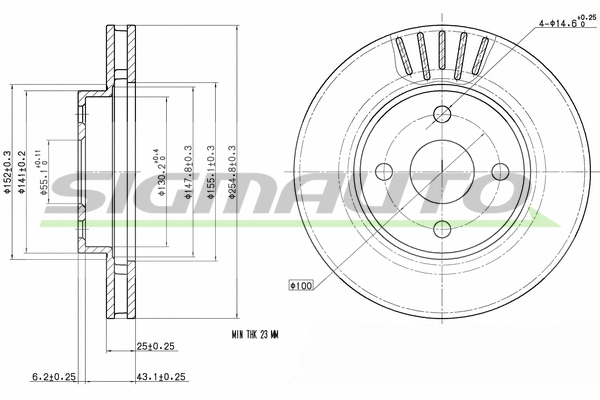 Brake Disc (DBB309V)