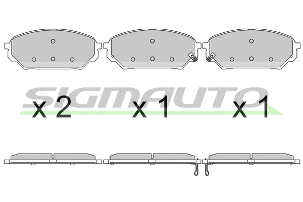 Brake Pad Set, disc brake (SPB619)
