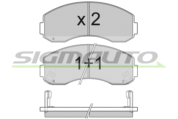 Brake Pad Set, disc brake (SPB044)