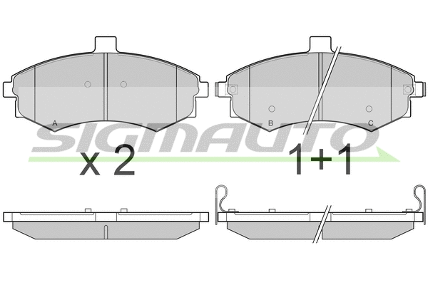 Brake Pad Set, disc brake (SPB079)