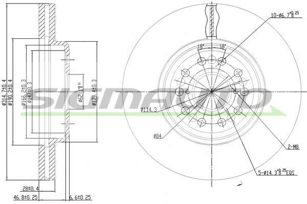 Brake Disc (DBB133V)