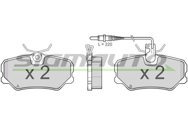 Brake Pad Set, disc brake (SPA379)