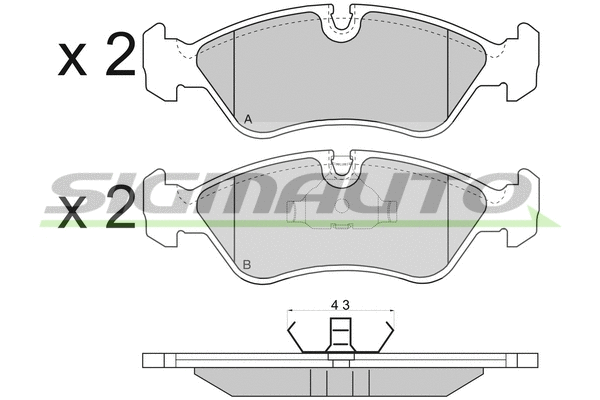 Brake Pad Set, disc brake (SPA417)