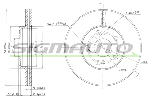 Brake Disc (DBB167V)