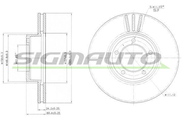 Brake Disc (DBA164V)