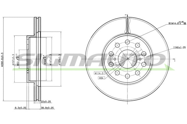 Brake Disc (DBA749V)