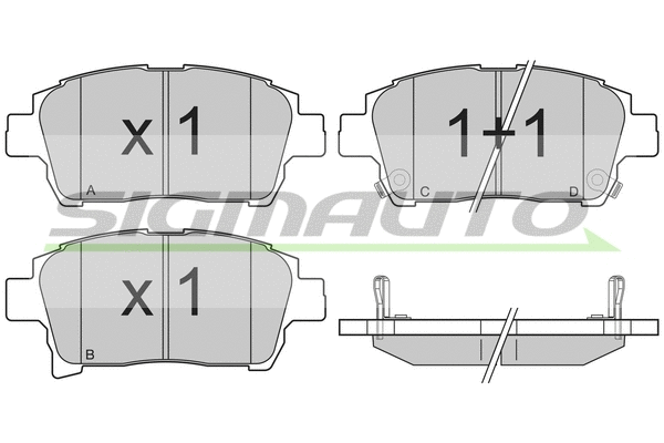 Brake Pad Set, disc brake (SPB201)