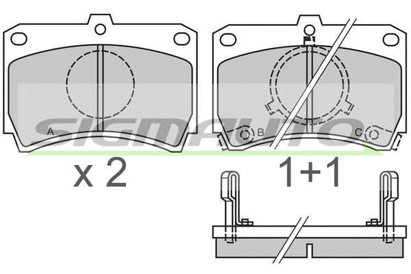 Brake Pad Set, disc brake (SPA327)