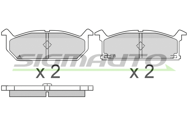 Brake Pad Set, disc brake (SPA279)