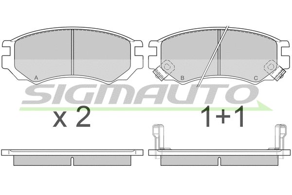 Brake Pad Set, disc brake (SPA512)