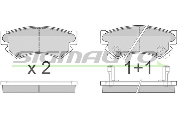 Brake Pad Set, disc brake (SPA534)
