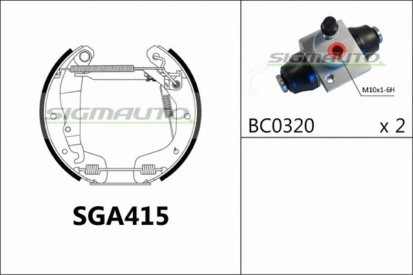 Brake Shoe Set (SGA415)