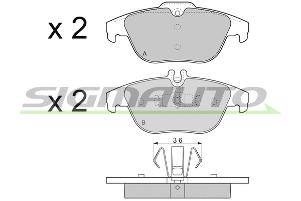 Brake Pad Set, disc brake (SPB328)