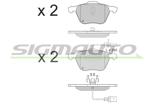 Brake Pad Set, disc brake (SPB076)