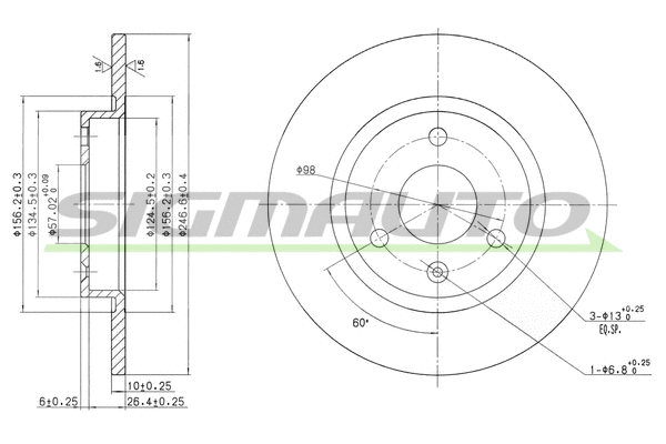 Brake Disc (DBA316S)