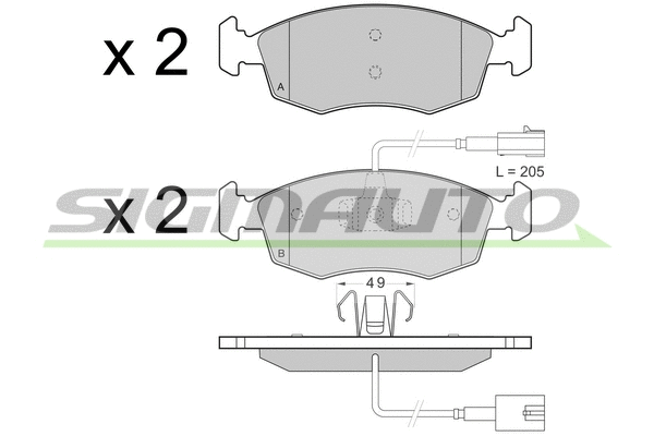 Brake Pad Set, disc brake (SPB433)