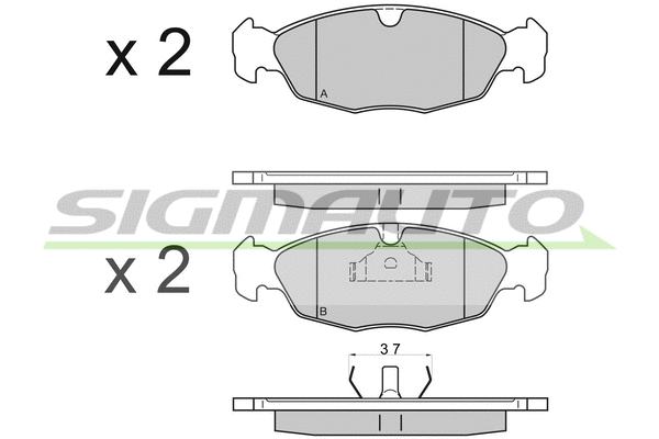 Brake Pad Set, disc brake (SPA584)