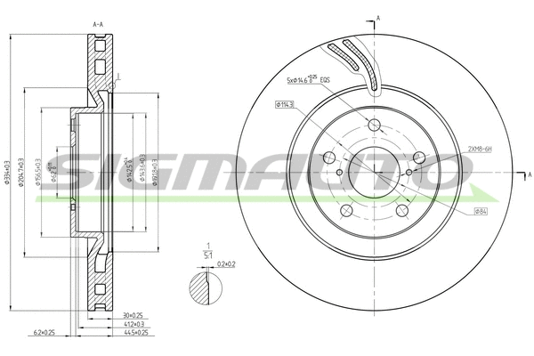 Brake Disc (DBC497VLS)