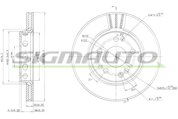 Brake Disc (DBA728V)