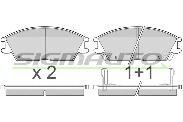 Brake Pad Set, disc brake (SPA293)