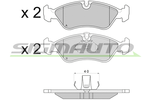 Brake Pad Set, disc brake (SPA704)