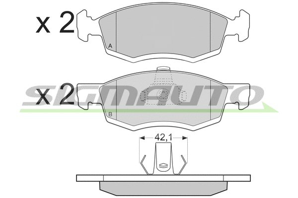 Brake Pad Set, disc brake (SPB391)
