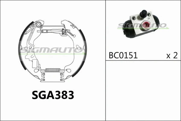 Brake Shoe Set (SGA383)