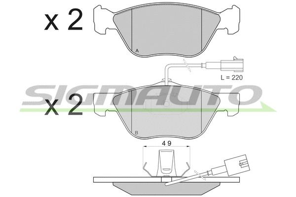 Brake Pad Set, disc brake (SPA838)