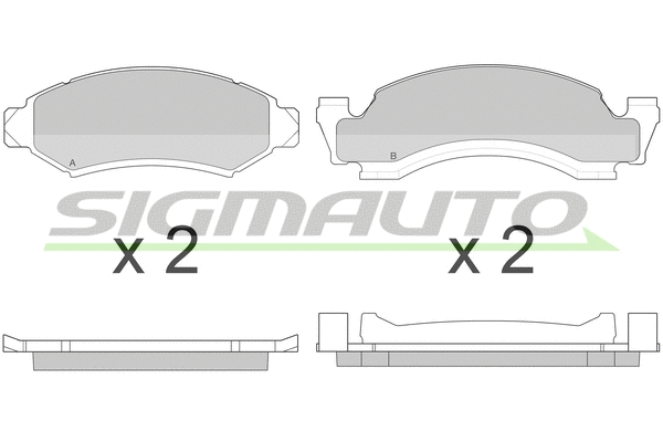 Brake Pad Set, disc brake (SPA798)