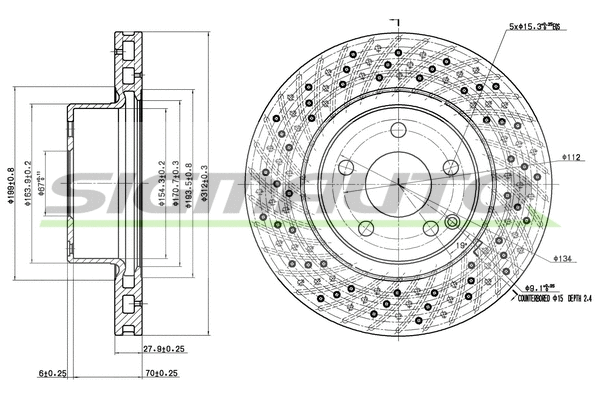 Brake Disc (DBB121V)