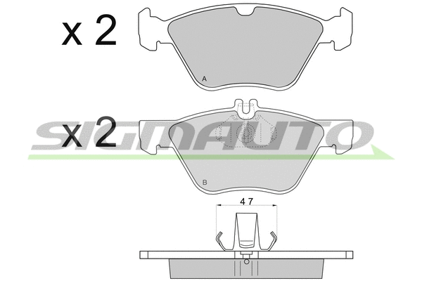 Brake Pad Set, disc brake (SPA695)
