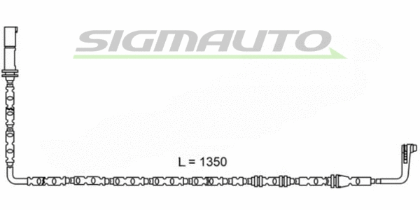 Warning Contact, brake pad wear (WI0680)