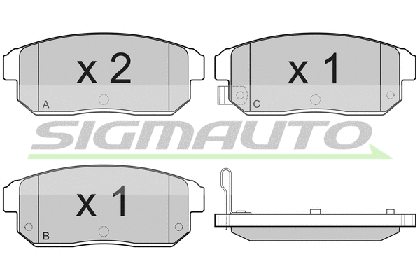 Brake Pad Set, disc brake (SPB184)