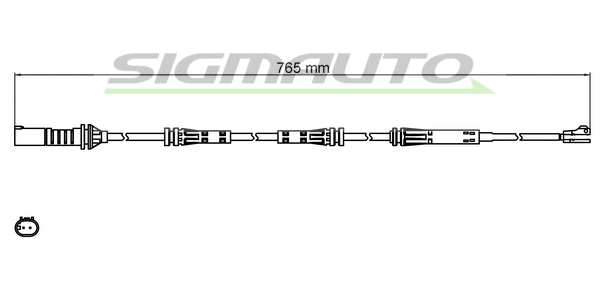 Warning Contact, brake pad wear (WI0813)