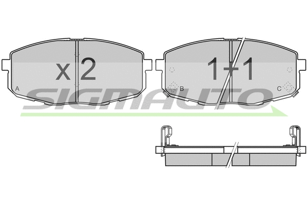 Brake Pad Set, disc brake (SPB147)