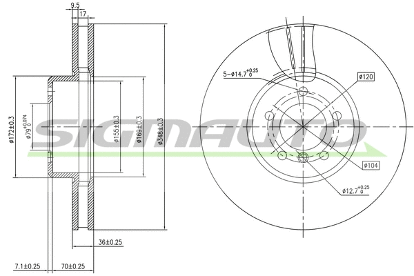 Brake Disc (DBB867V)