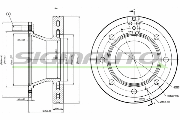 Brake Disc (DB0308V)