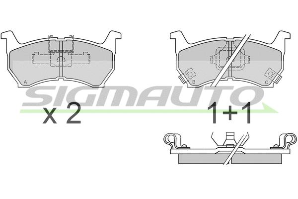 Brake Pad Set, disc brake (SPA377)