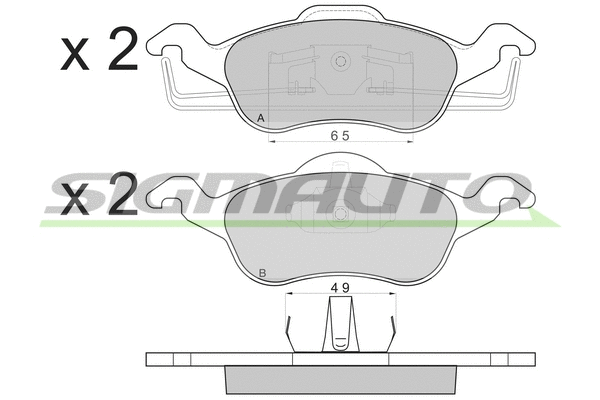 Brake Pad Set, disc brake (SPA824)
