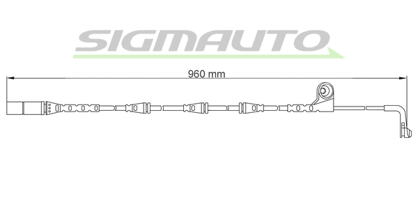 Warning Contact, brake pad wear (WI0640)