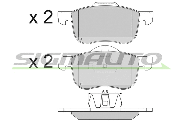 Brake Pad Set, disc brake (SPA842)