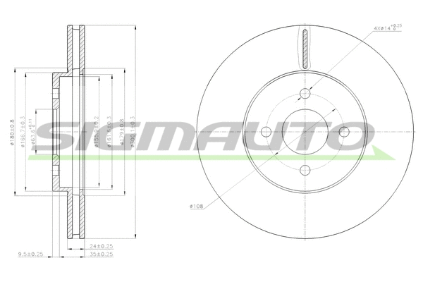 Brake Disc (DBB195V)