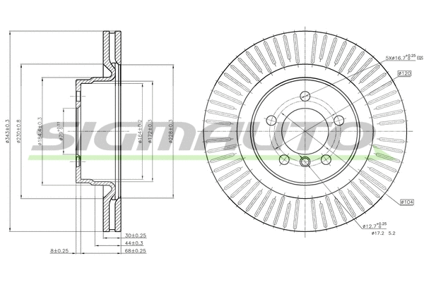 Brake Disc (DBB436V)