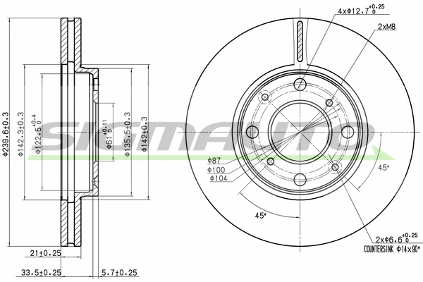 Brake Disc (DBB231V)